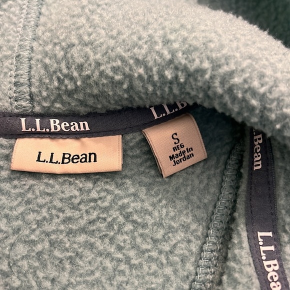 LL Bean Light Blue Fleece Hoodie - SMALL - Picture 2 of 8
